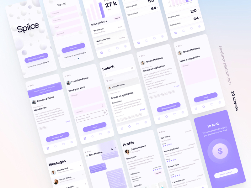 Freelance Platform UI Kit for Figma