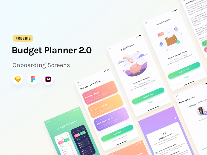 Budget Planner: Onboarding Screens UI Kit