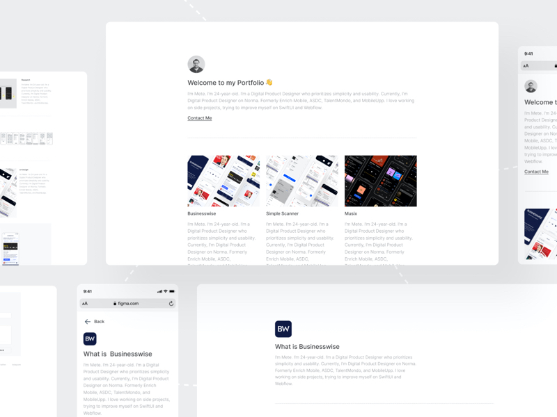 Portfolio Free Template for Figma