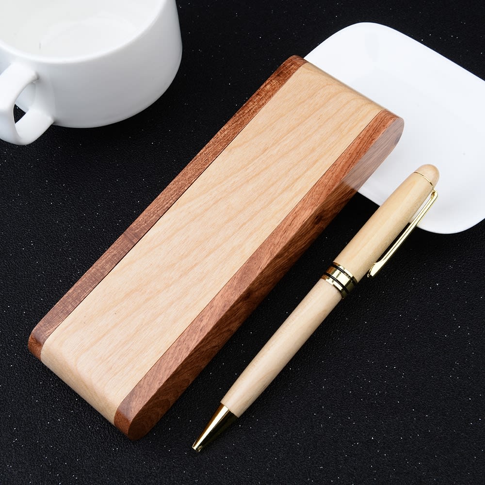 Engraved Maple Wood Pen Set High Quality Custom Handcraft Wooden Pen Writing Business Pen Stationery Graduation Gift Handcrafted Engraved Maple Pen Set