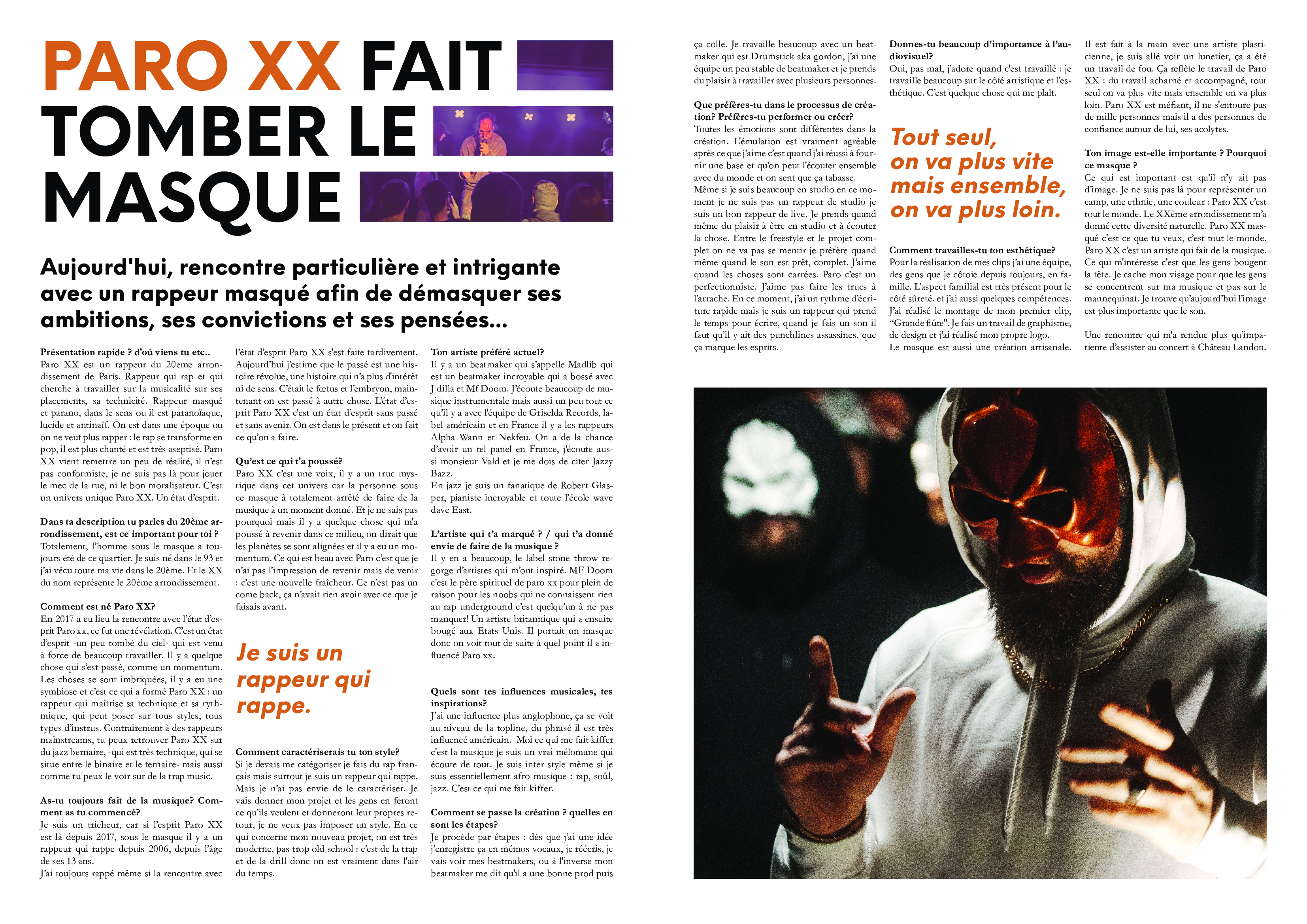 article du crl10 : Paro XX fait tomber le masque