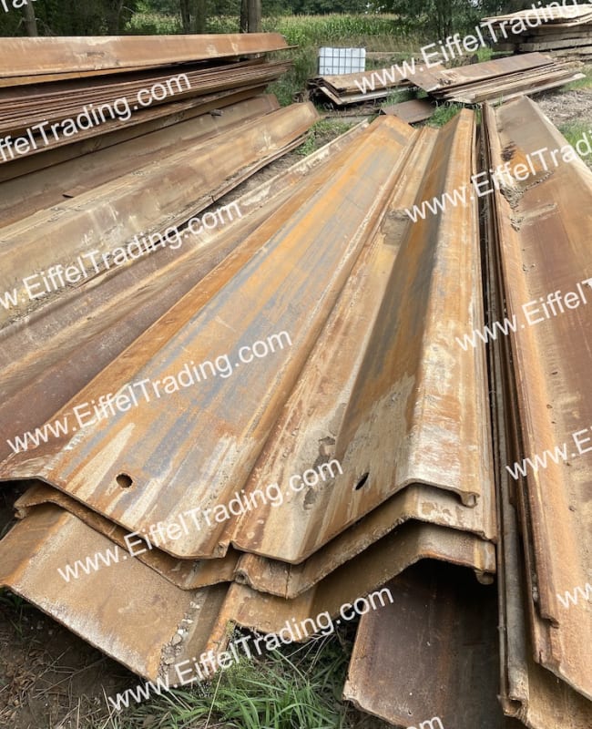 19 Singles of PZC18 Sheet Pile at 30' Lengths Eiffel Trading