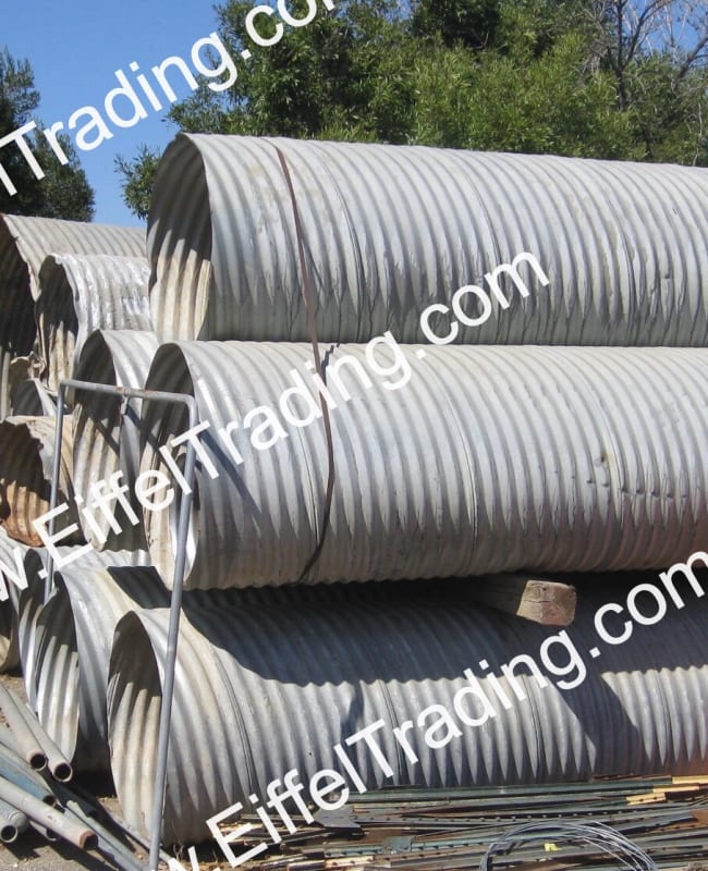 211LF of 36" Galvanized Corrugated Metal Pipe Eiffel Trading