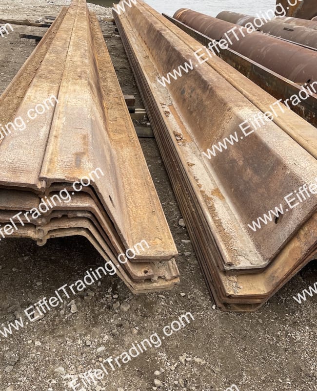 19 Pair of PZ35 Sheet Pile at 50' Lengths Eiffel Trading