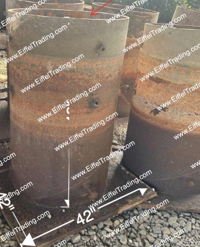 60ea. Used Pile Hats for 24" Pile-1