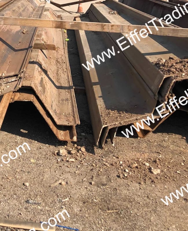 50ea. Used PZC18 Sheet Pile at 33' to 40' Lengths Eiffel Trading