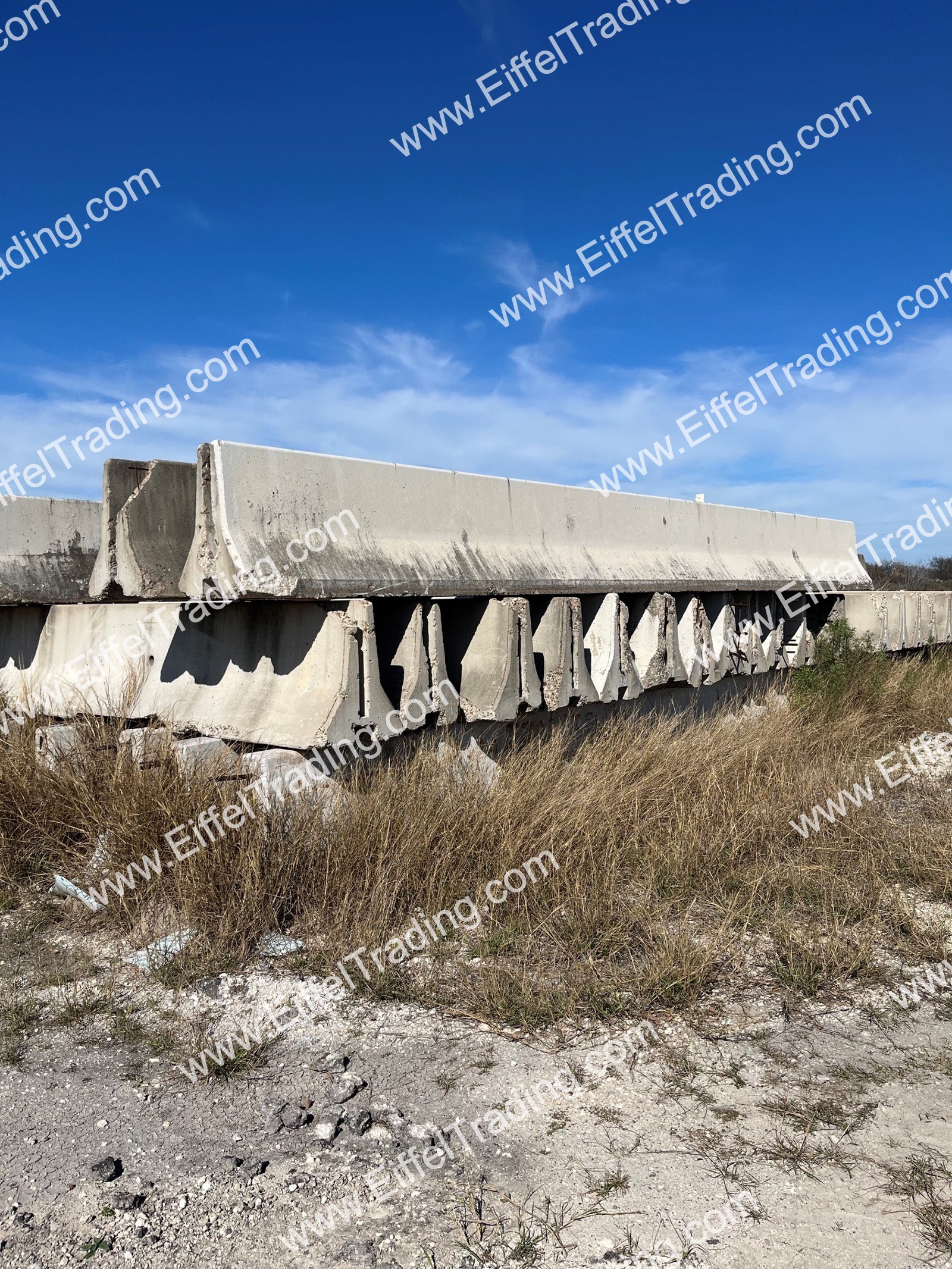 Wall Barier Texture 3,000LF of Non-Roadworthy Jersey Barrier Wall | Eiffel Trading