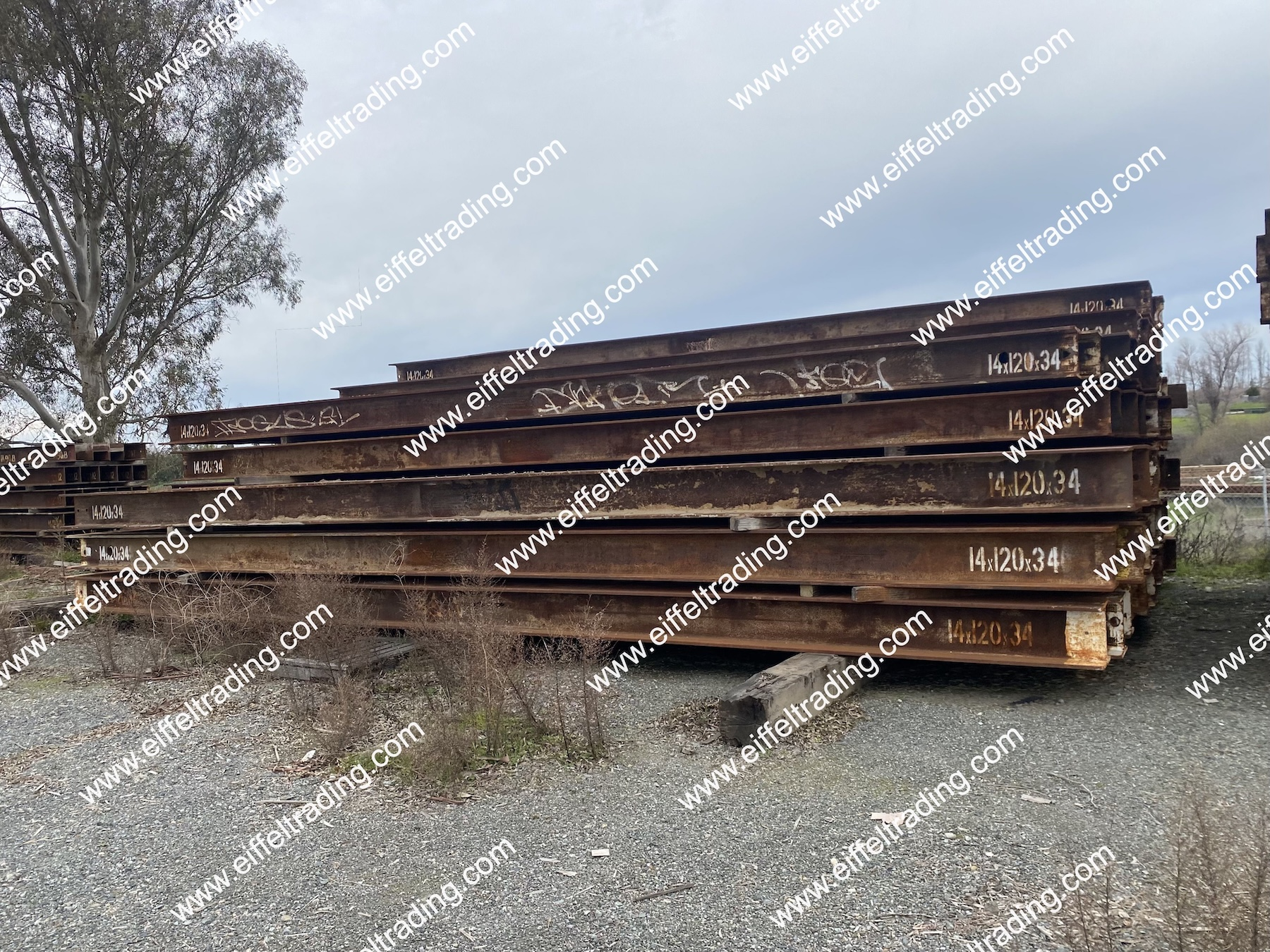 412ea. W14x120 Beams at 8' to 34' Lengths | Eiffel Trading