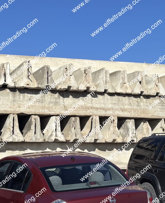 1,000LF of F-Shape Barrier Wall with Cage-1