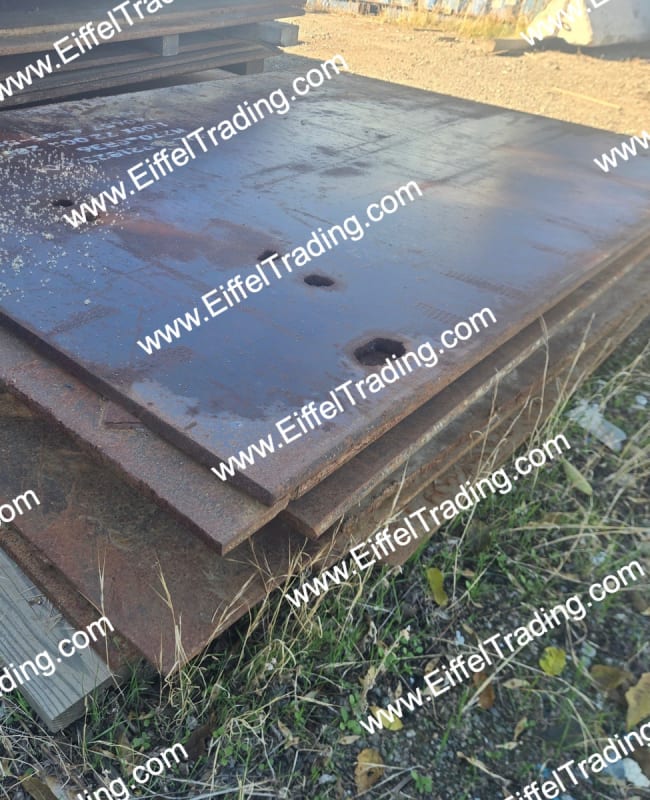 93ea. Used 6'x4'x0.750" Steel Plates-1