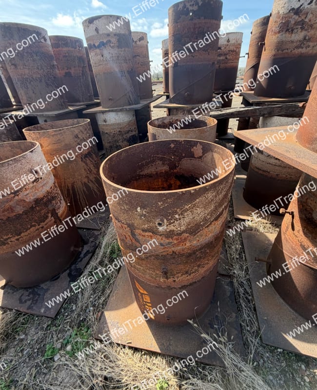 60ea. Used Pile Hats for 24" Pile-2
