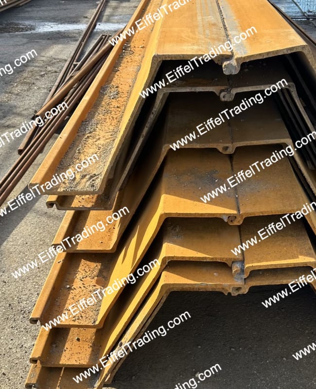 23 Pair of Used ZZ-26 Sheet Pile at 50' Lengths-1