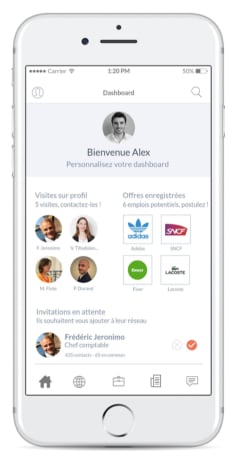 Prototypage app Viadeo