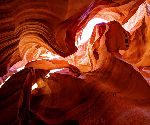 Opening of Antelope Canyon as seen from below