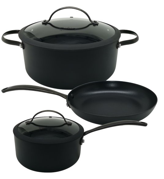 Bateria De Cocina Induccion Hudson 5 Piezas Total Black