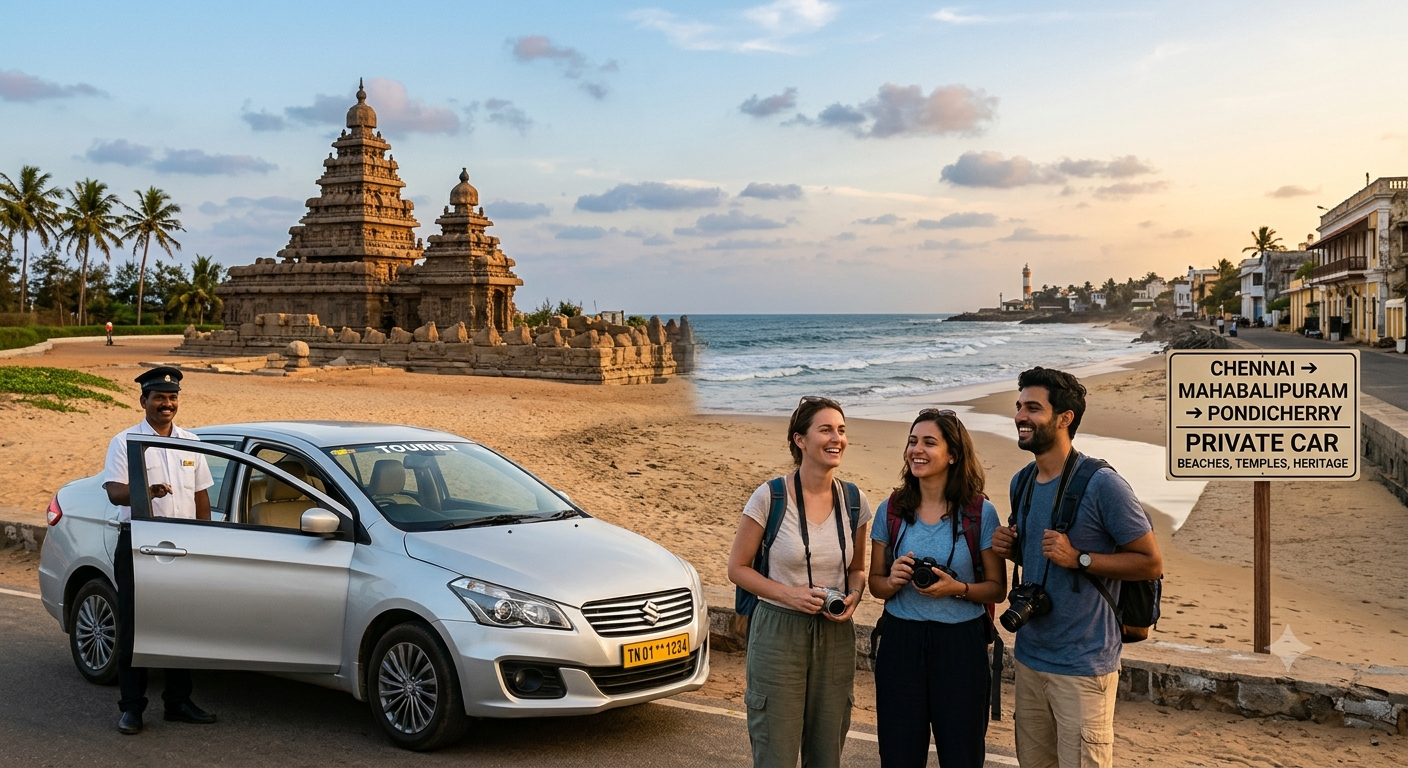 Cover photo of Chennai Mahabalipuram Pondicherry 5 Days