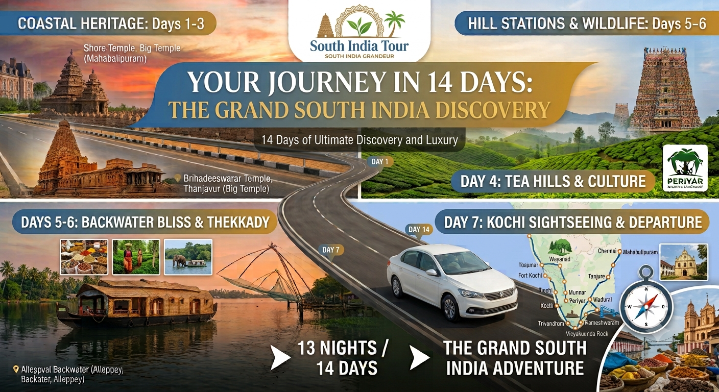Featured cover image for South India 14-Day Trip