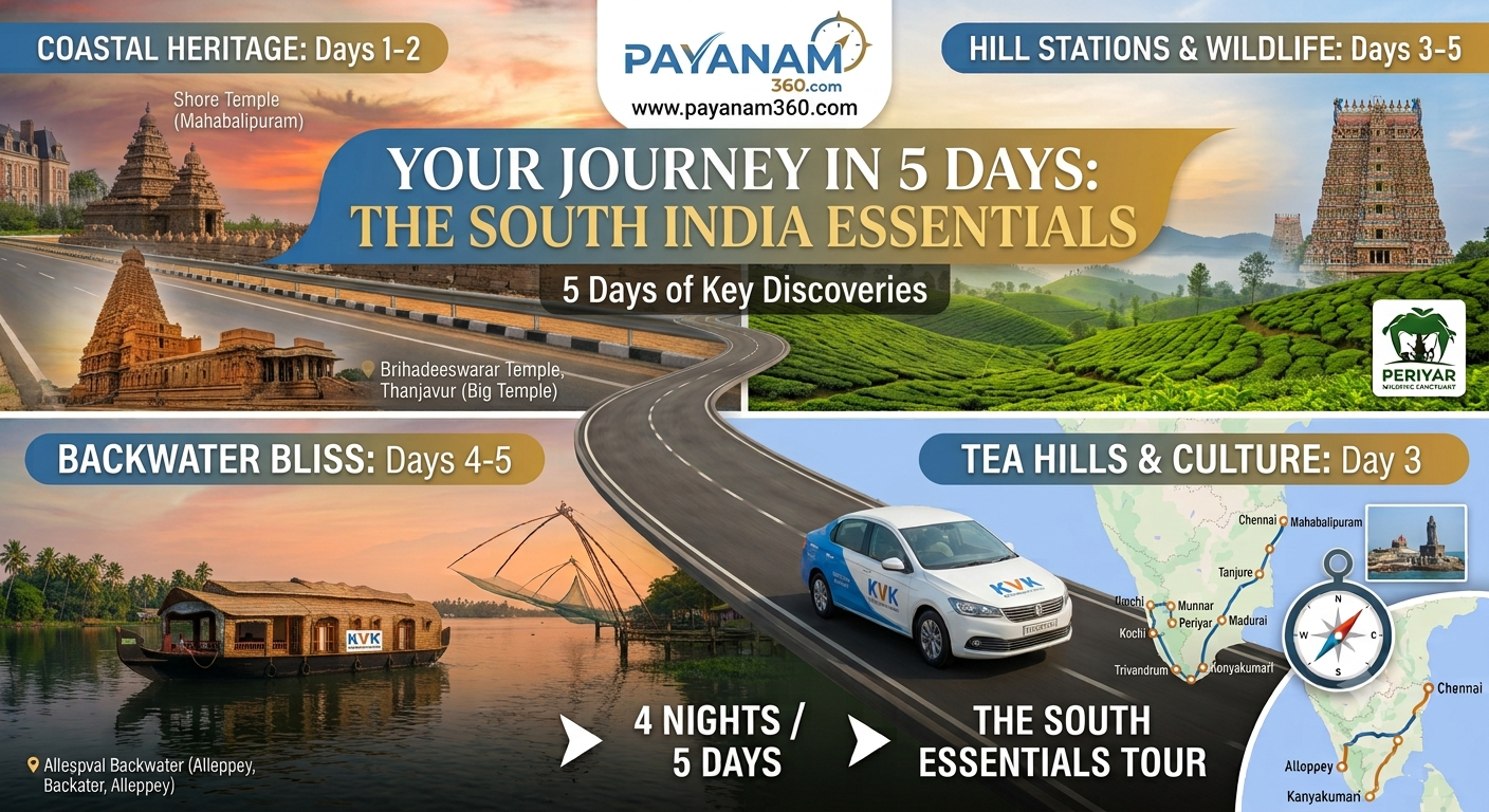 Featured cover image for South India 5--Day Trip