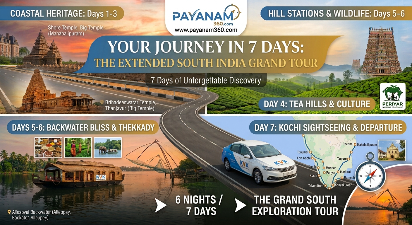 Featured cover image for South India 7--Day Trip