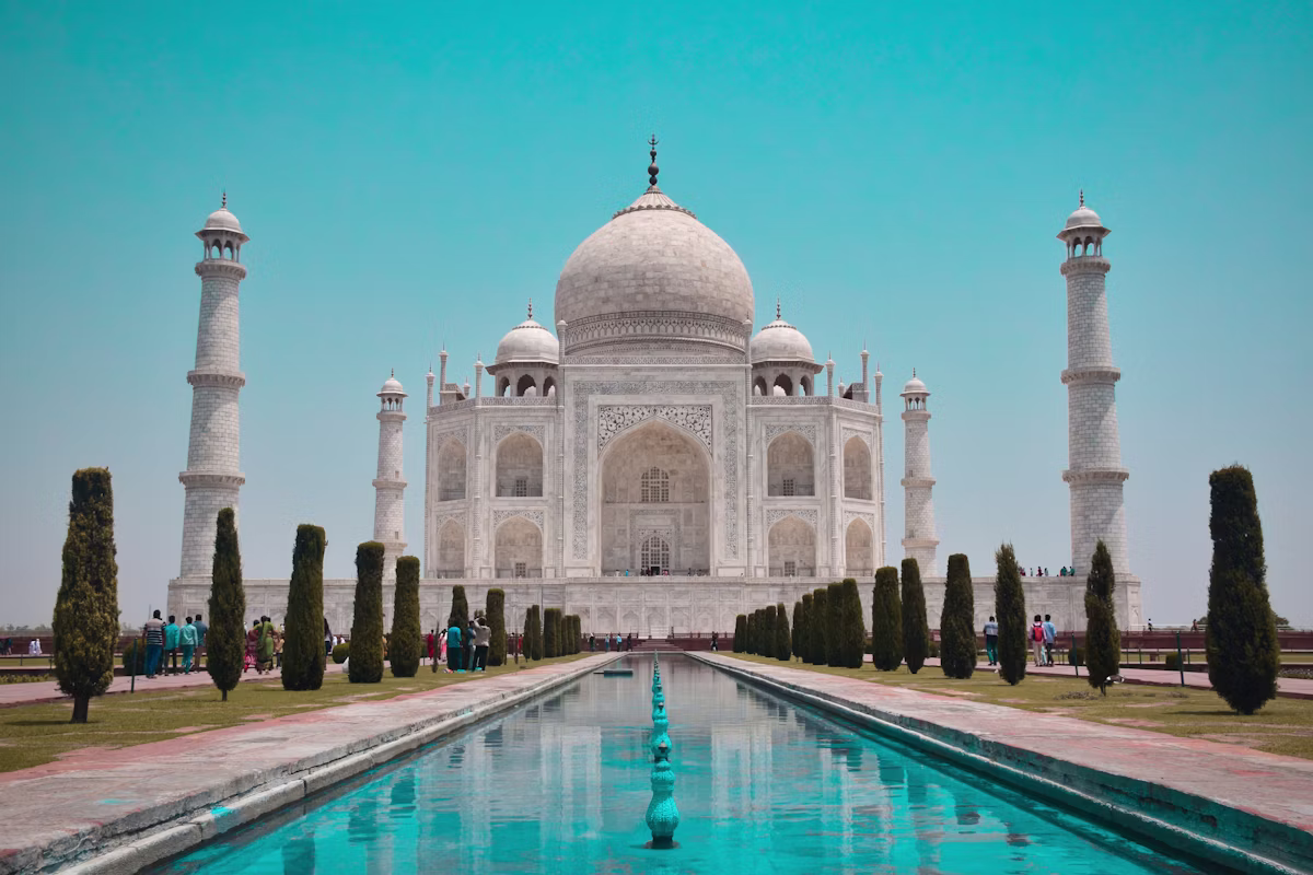 Iconic Taj Mahal Monument in Agra