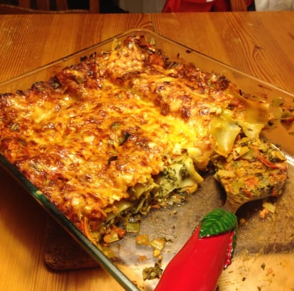 Grön, vegetarisk lasagne med ost & spenat - Caziopeia - Sveriges största  provkök 