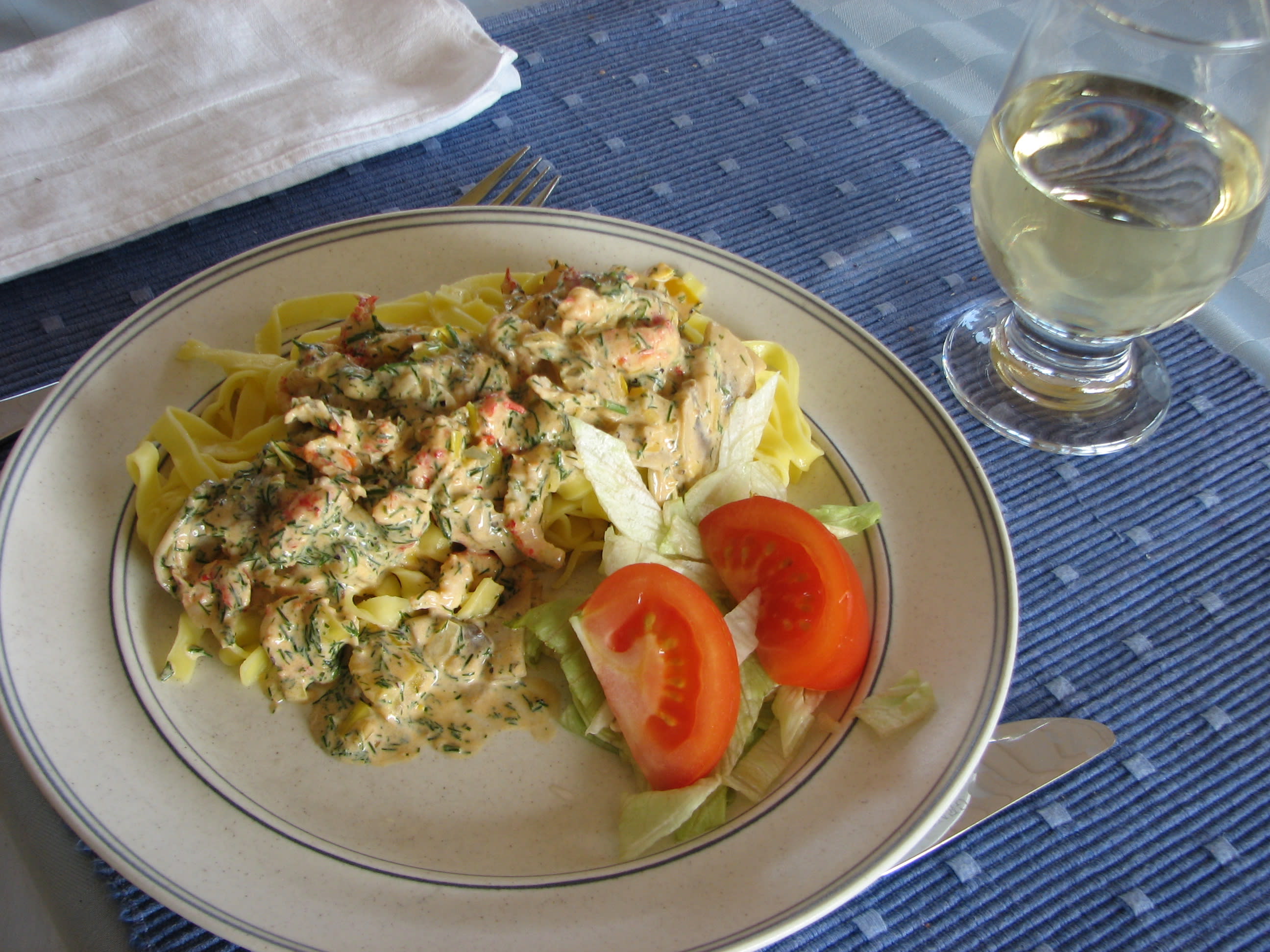 Pasta med Kräftstjärtar - Anel-Nevs - Sveriges största provkök 