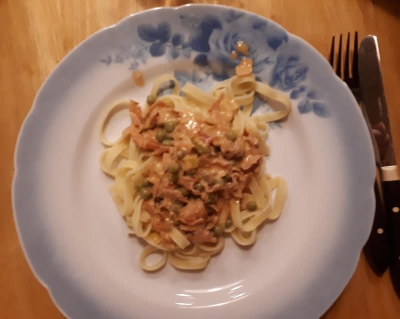 Pasta med Champinjon och skinksås - Lena BE - Sveriges största provkök -  