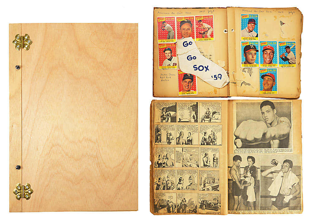 1940s-1960s Oversized Baseball/Multi-Sport Scrapbooks (3) - Loaded with Hall of Famers