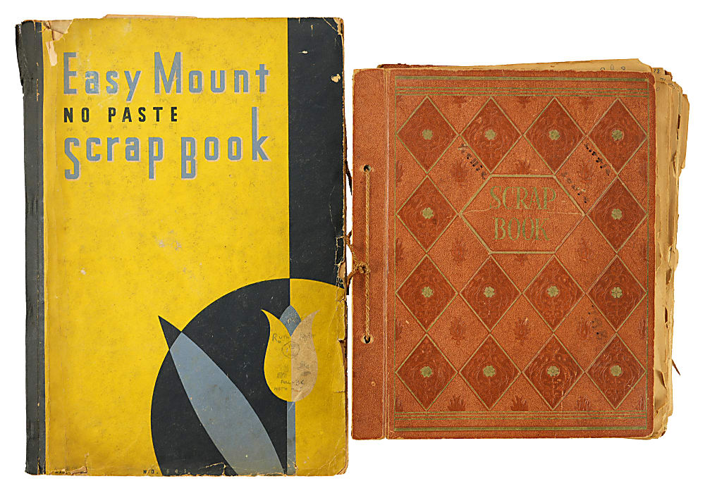 1940s-1960s Oversized Baseball/Multi-Sport Scrapbooks (3) - Loaded with Hall of Famers