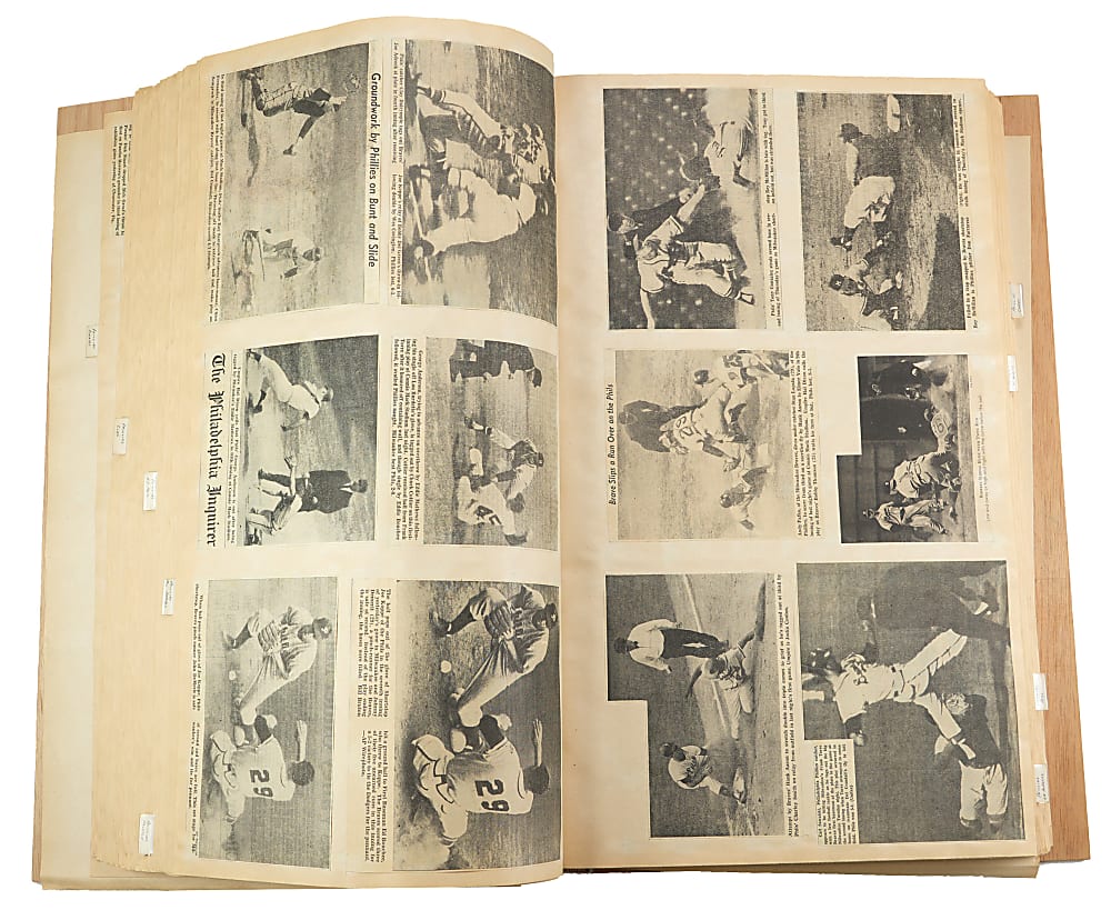 1940s-1960s Oversized Baseball/Multi-Sport Scrapbooks (3) - Loaded with Hall of Famers