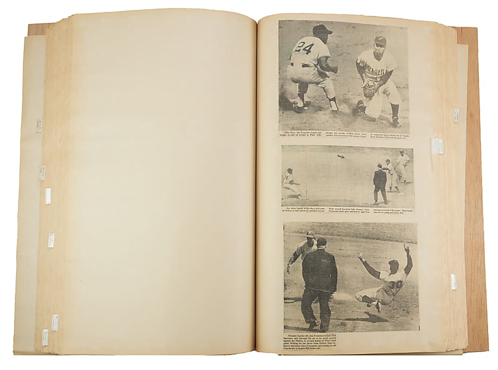 1940s-1960s Oversized Baseball/Multi-Sport Scrapbooks (3) - Loaded with Hall of Famers