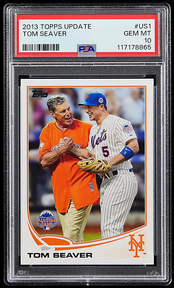 2013 Topps Update #US1 Tom Seaver Shortprint Variation PSA GEM MINT 10