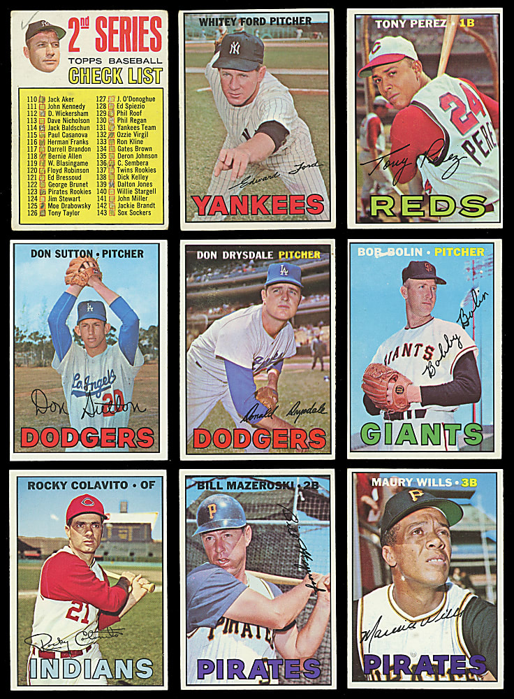 1967 Topps Near Complete Set (605/609)