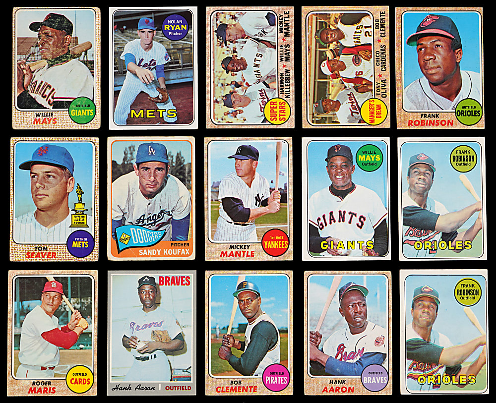 1965-1970 Topps Collection (134) with (47) Hall of Famers Including Aaron, (2) Mantle, Mays & Ryan