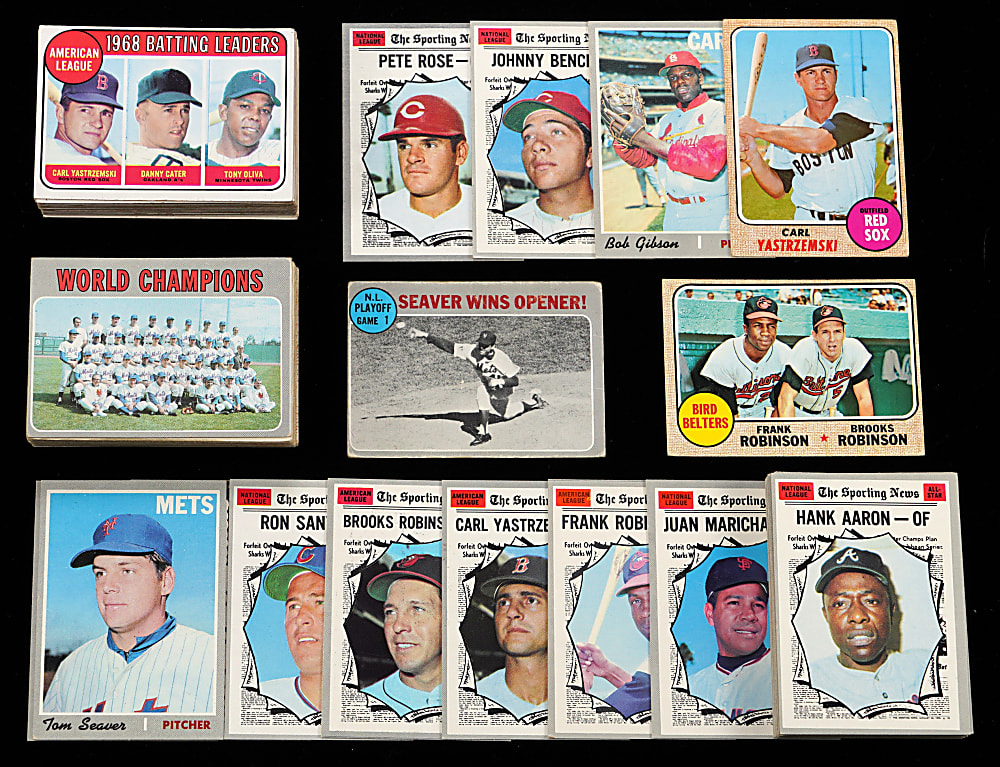 1965-1970 Topps Collection (134) with (47) Hall of Famers Including Aaron, (2) Mantle, Mays & Ryan