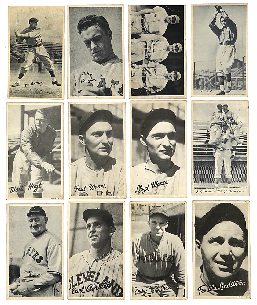 1936 Goudey Wide Pens & National Chicle Fine Pens (36) with (12) Hall of Famers Including Foxx, Traynor & Wagner