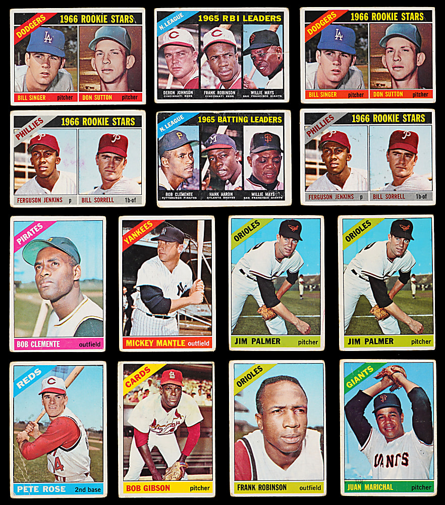 1966 Topps Collection (775+) with (60+) Hall of Famers Including #50 Mickey Mantle & (6) Rookies