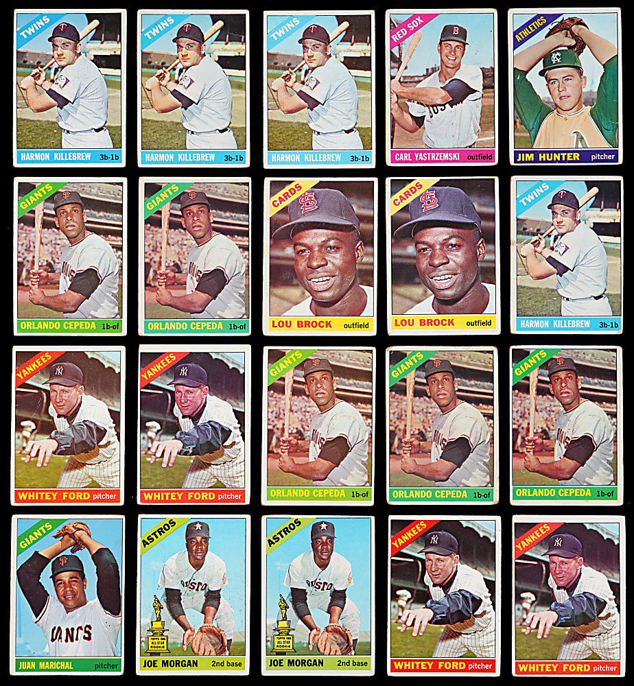 1966 Topps Collection (775+) with (60+) Hall of Famers Including #50 Mickey Mantle & (6) Rookies