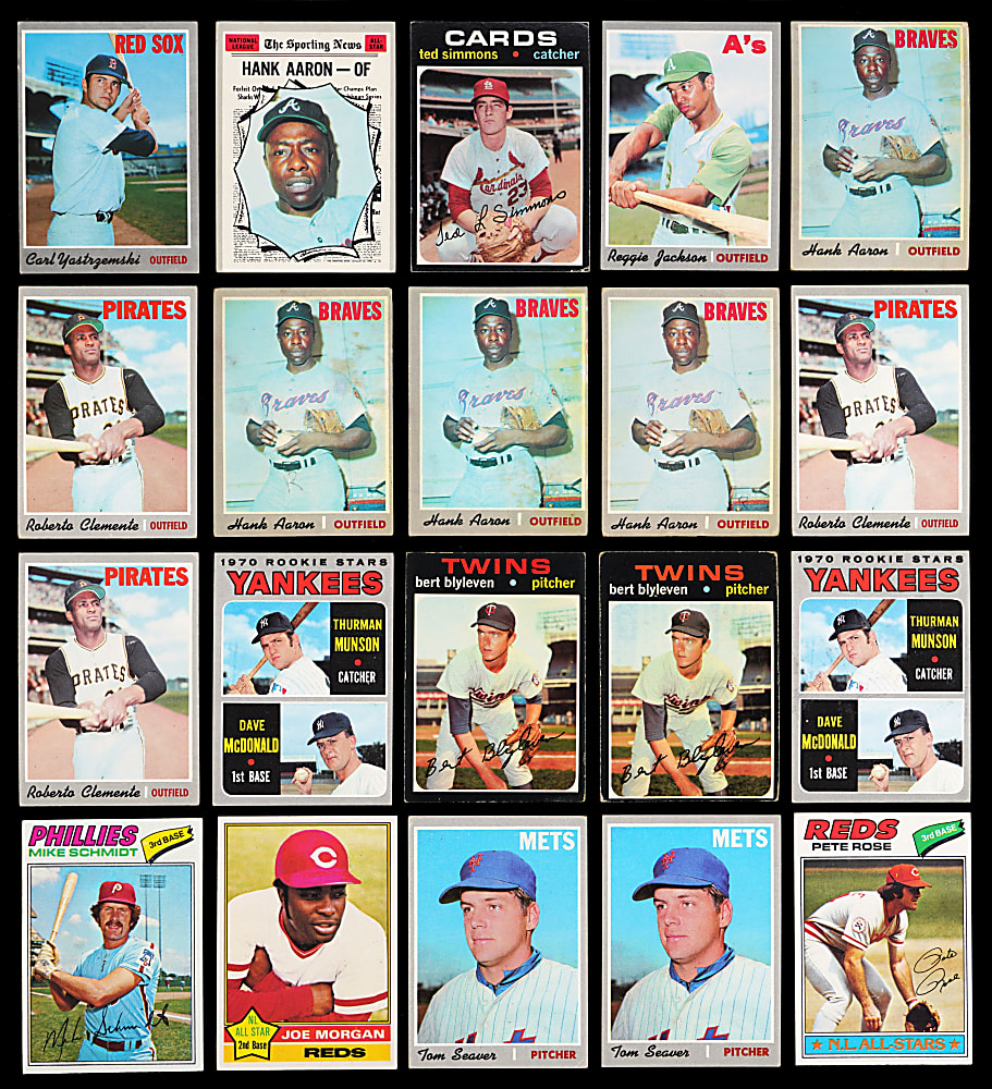 1970-1979 Topps Shoebox Collection (2,150+) Including (220+) Hall of Famers & (1,450+) 1970 Topps