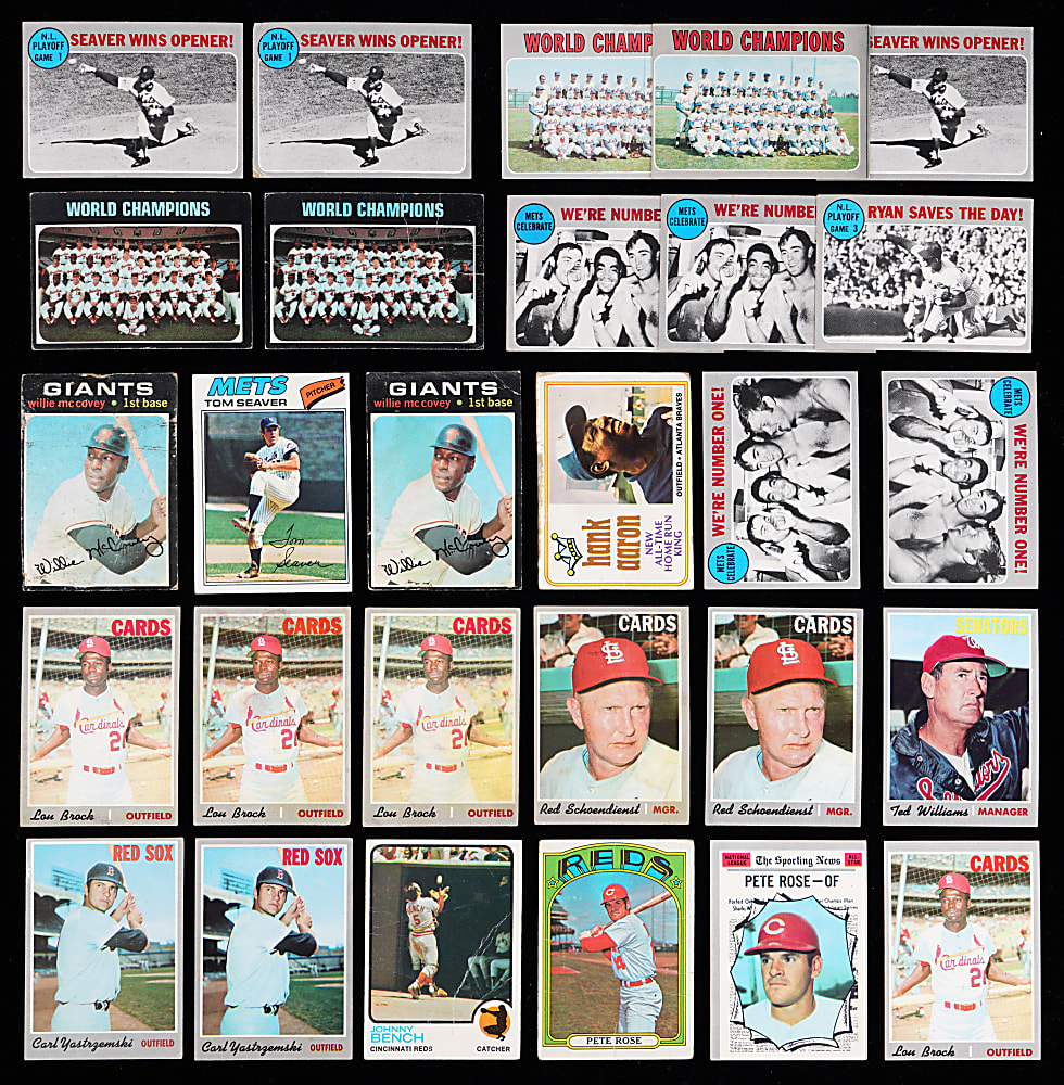 1970-1979 Topps Shoebox Collection (2,150+) Including (220+) Hall of Famers & (1,450+) 1970 Topps