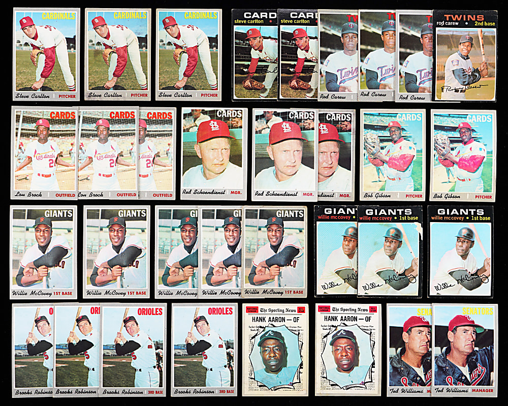 1970-1979 Topps Shoebox Collection (2,150+) Including (220+) Hall of Famers & (1,450+) 1970 Topps