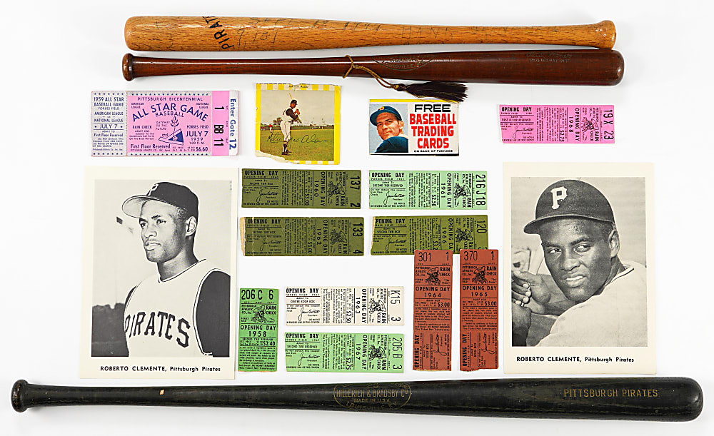 1950s-1960s Pittsburgh Pirates Memorabilia Collection (78) with Clemente, (10) Opening Day Stubs & All-Star Game Material