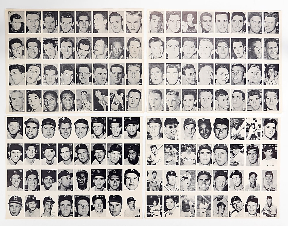 1955 All-American Sports Club Complete Uncut Sheet Set (16)