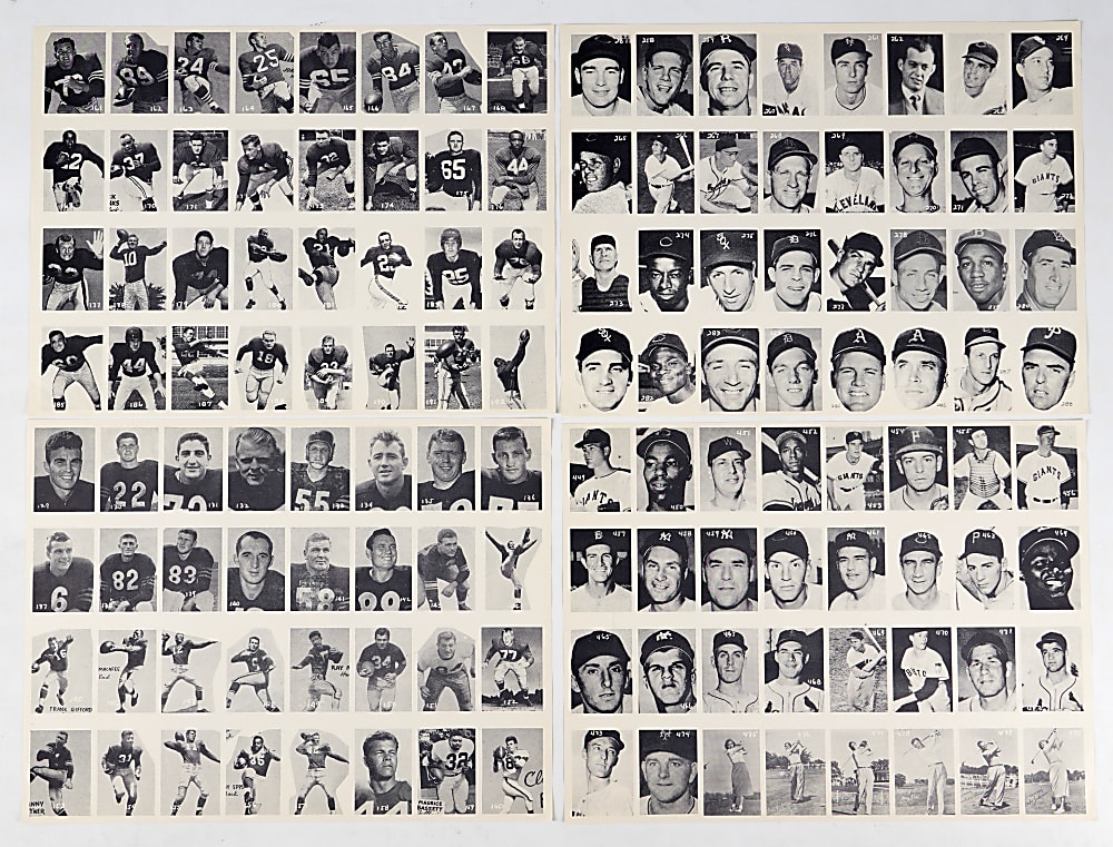 1955 All-American Sports Club Complete Uncut Sheet Set (16)