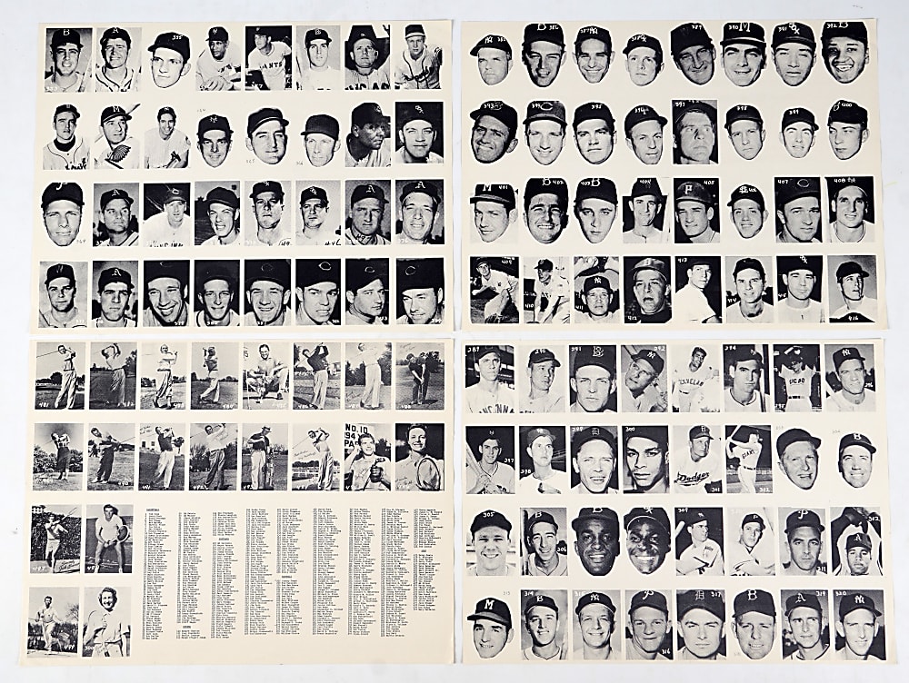 1955 All-American Sports Club Complete Uncut Sheet Set (16)