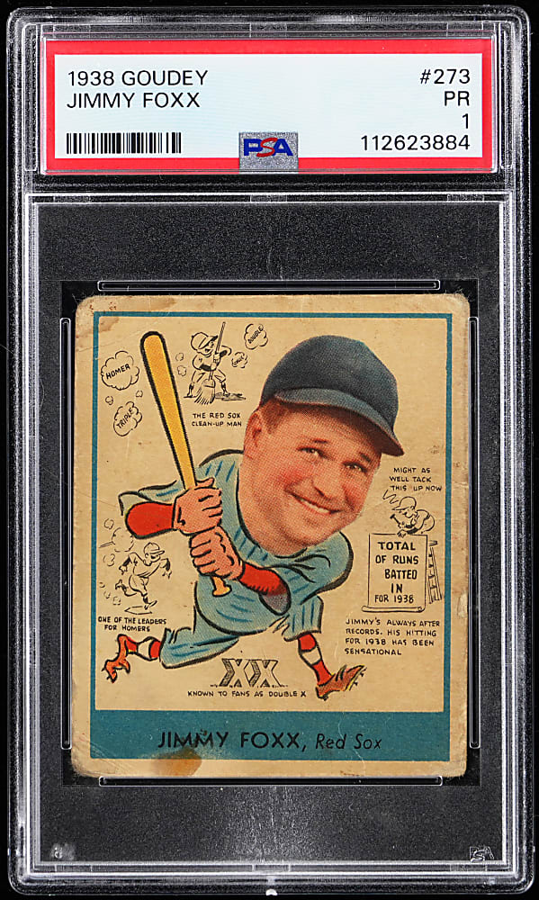 1938 Goudey #273 Jimmie Foxx PSA POOR 1
