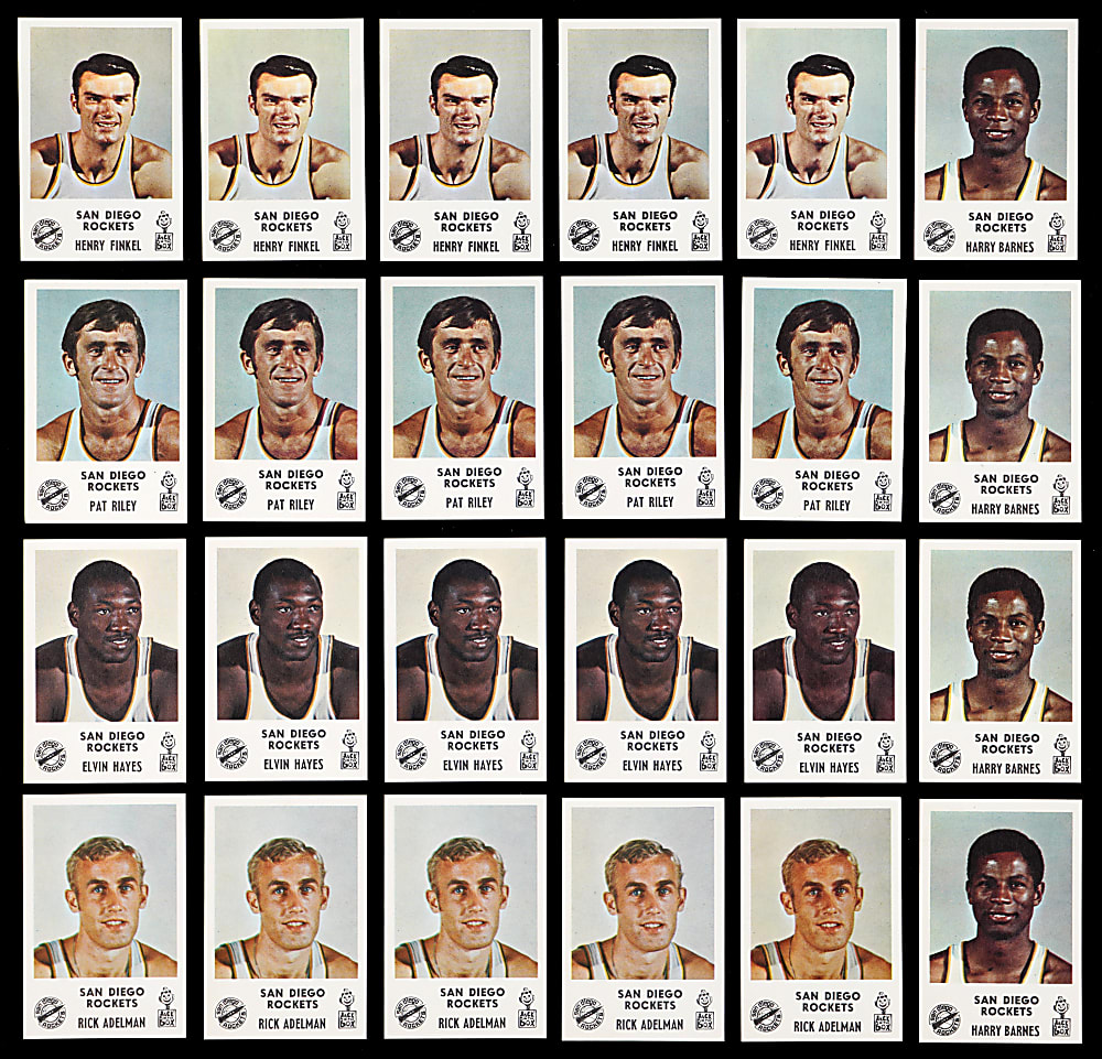 1968-1969 Jack in the Box San Diego Rockets Complete Sets (5) with Shortprints