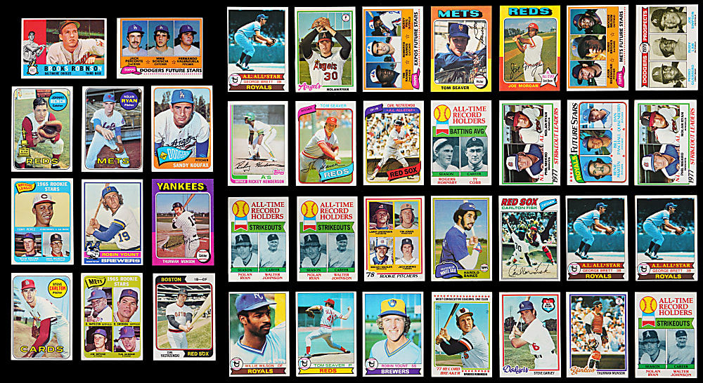 1960-1982 Topps Superstar Collection (39) with (29) Hall of Famers Including Rookies