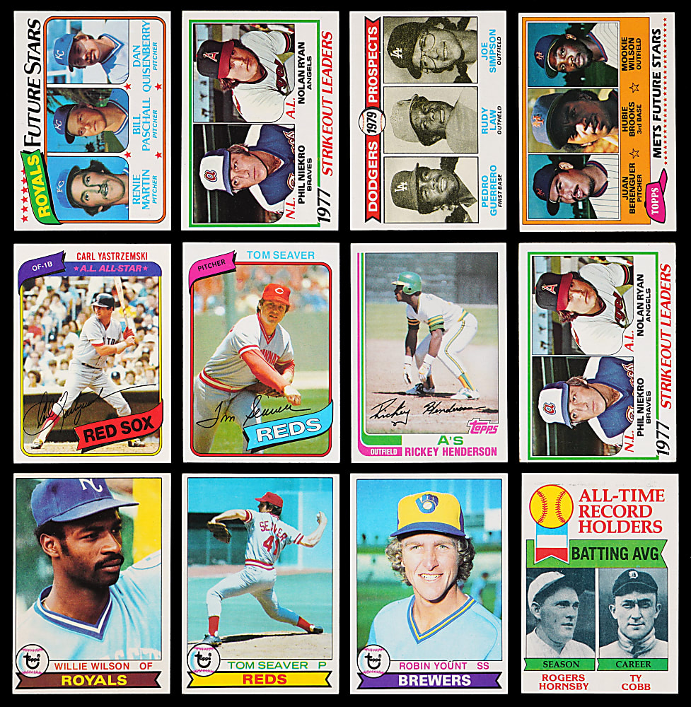 1960-1982 Topps Superstar Collection (39) with (29) Hall of Famers Including Rookies