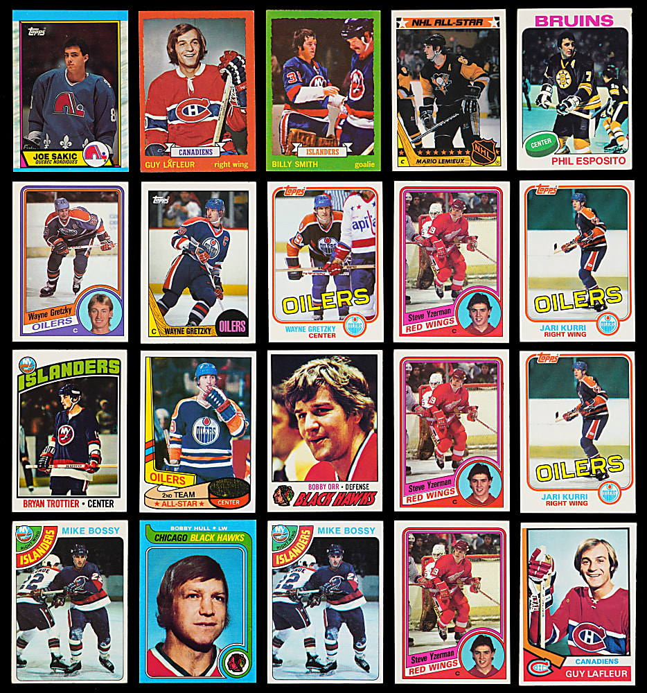 1973-1990 Topps Hockey Superstar Collection (54) with (12) Gretzky, Hull, Orr & Hall of Fame Rookies